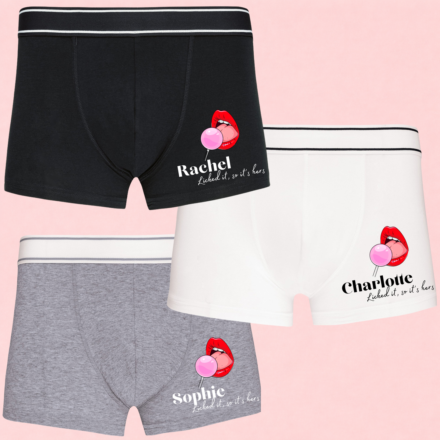 Licked It, So It’s Hers – Personalised Men's Boxers
