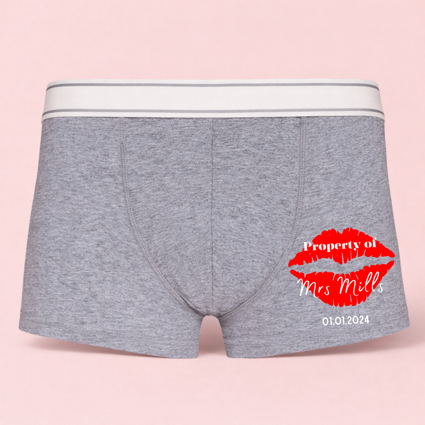 Property of Mrs – Personalised Wedding Boxers