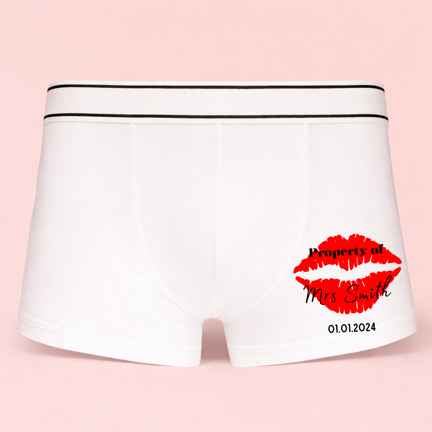 Property of Mrs – Personalised Wedding Boxers