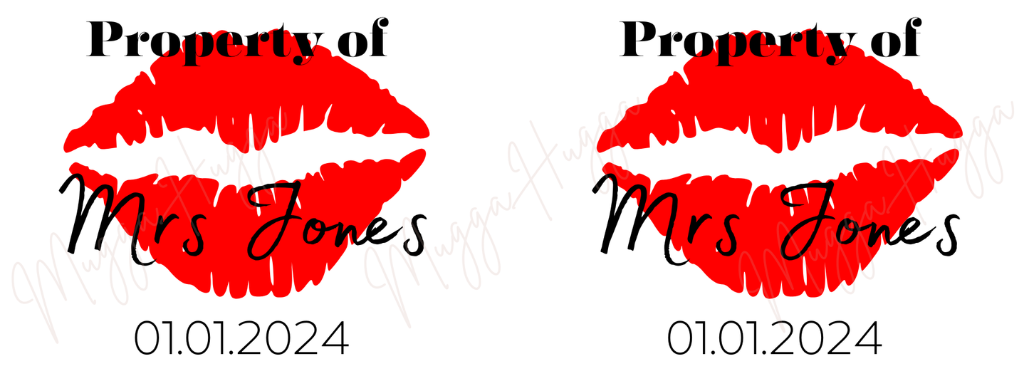 Personalised “Property Of” Mug – Cheeky Valentine’s Gift, Custom Name & Date Cup